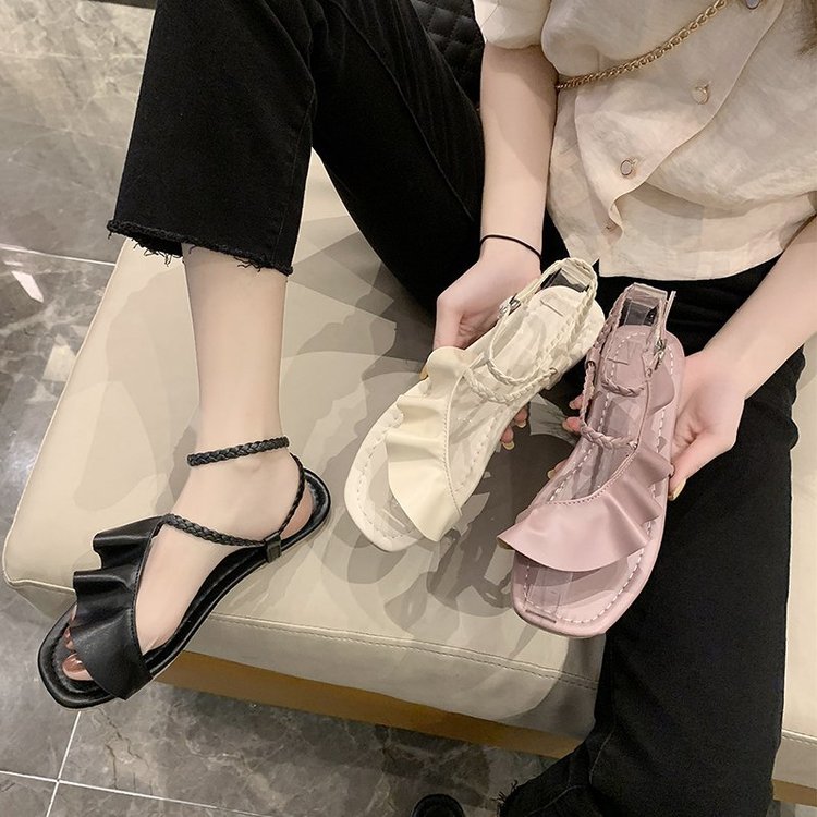 [ Mã 66CBSALE giảm 30K đơn 200K] Xăng đan Nữ Quai Ngang Đế Bằng Thời Trang | BigBuy360 - bigbuy360.vn