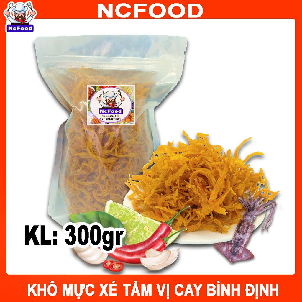 Khô mực xé cay 300GR loại ngon (đặc sản Bình Định)