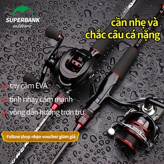 Bộ Cần Câu Tay cầm đơn  1.8M2.1M Súng ống đơn Tay quay bánh Tay cầm thẳng Bánh (Không bao gồm máy câu cá)