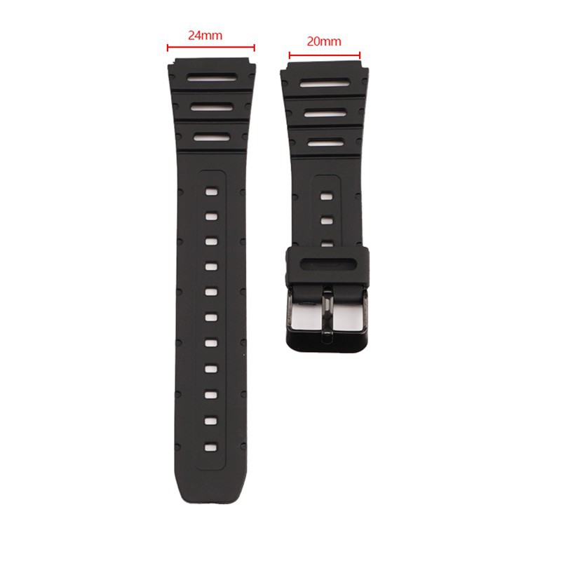 Dây đeo đồng hồ thể thao thay thế bằng TPU cho Casio CA-53W CA-61W FT-100W W-520U W-720G