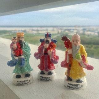 Bộ 3 Ông Phúc-Lộc-Thọ Trang Trí Hòn Non Bộ-Hồ Cá,Bể Cá