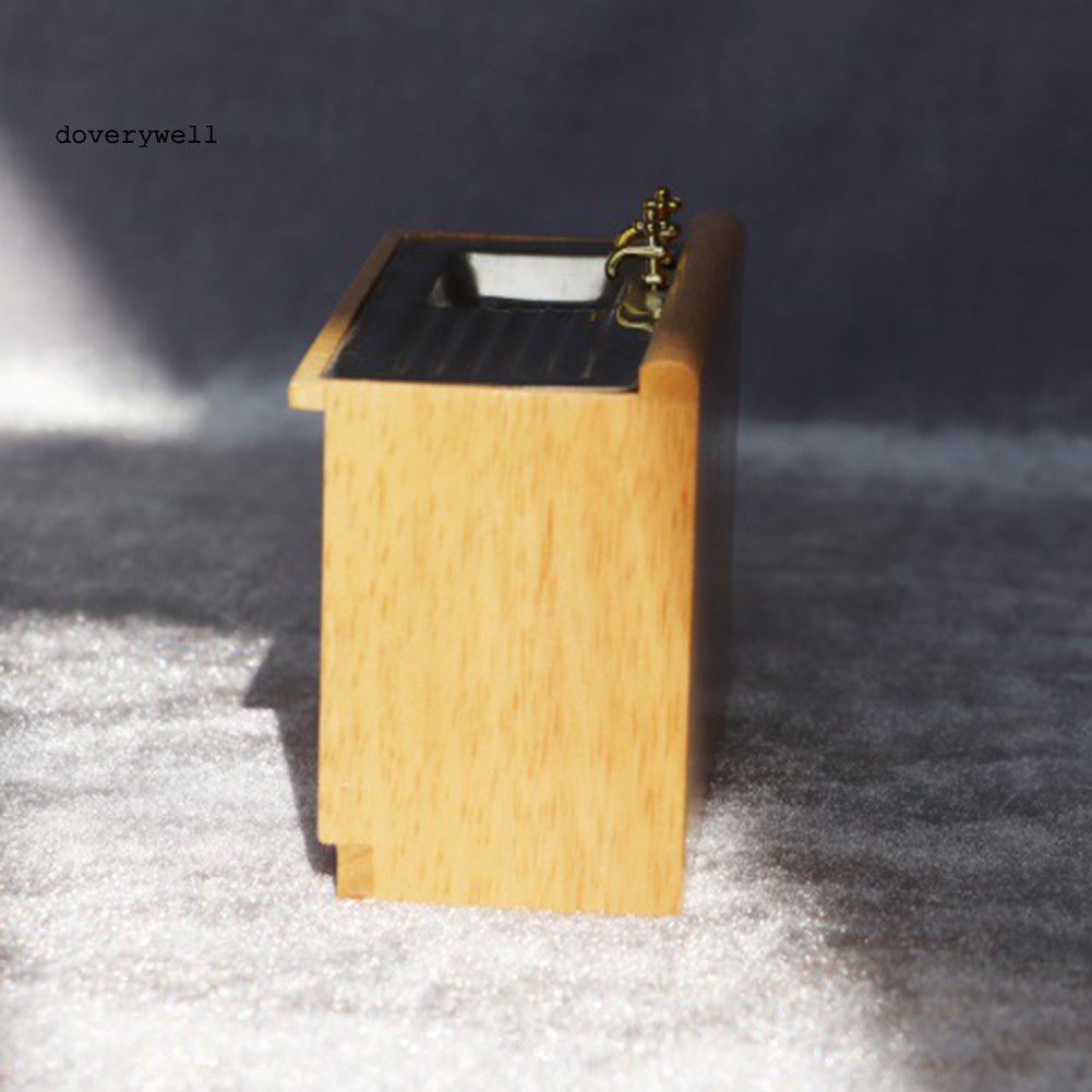 Mô Hình Chậu Rửa Chén Mini Tỉ Lệ 1/12 Cho Nhà Búp Bê