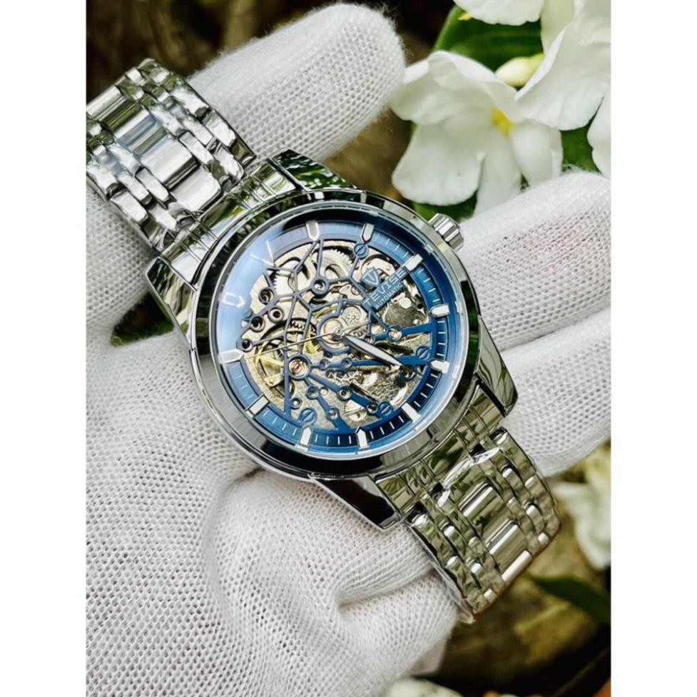 (Mẫu Mới) Đồng hồ nam tevise chính hãng t9005e cơ lộ máy cao cấp đủ màu dây thép đúc (tặng kèm hộp) | BigBuy360 - bigbuy360.vn
