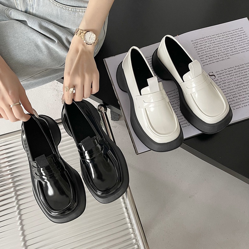 Bốt Nữ LoliTa Da Bóng Cổ Thấp Đế Sóng Mẫu Mới Hót Trends Năm Nay