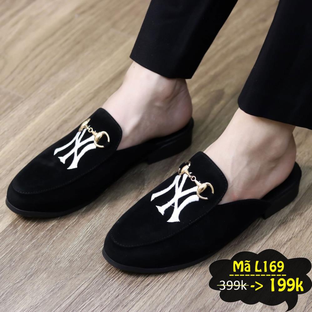 Sục Da Nam,Giày lười Hở Gót,Sục Nam Xả Kho Giá Gốc mã L169 - BILL SHOP