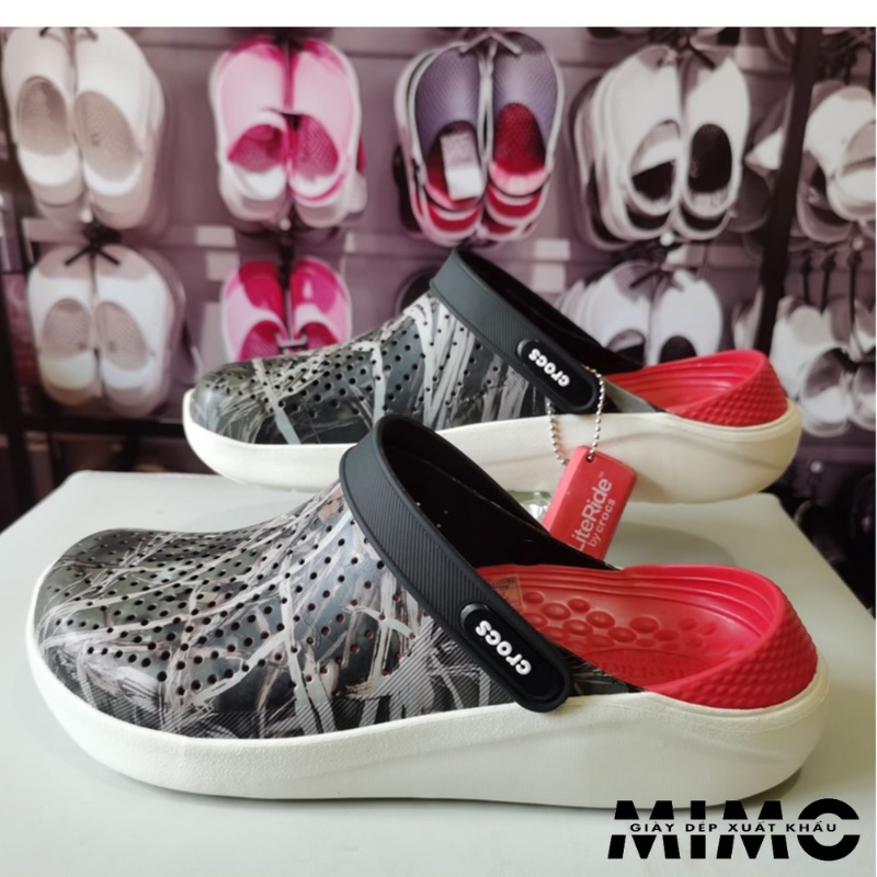 Sục Literide rằn ri lót đỏ đế trắng êm nhẹ cho nam nữ