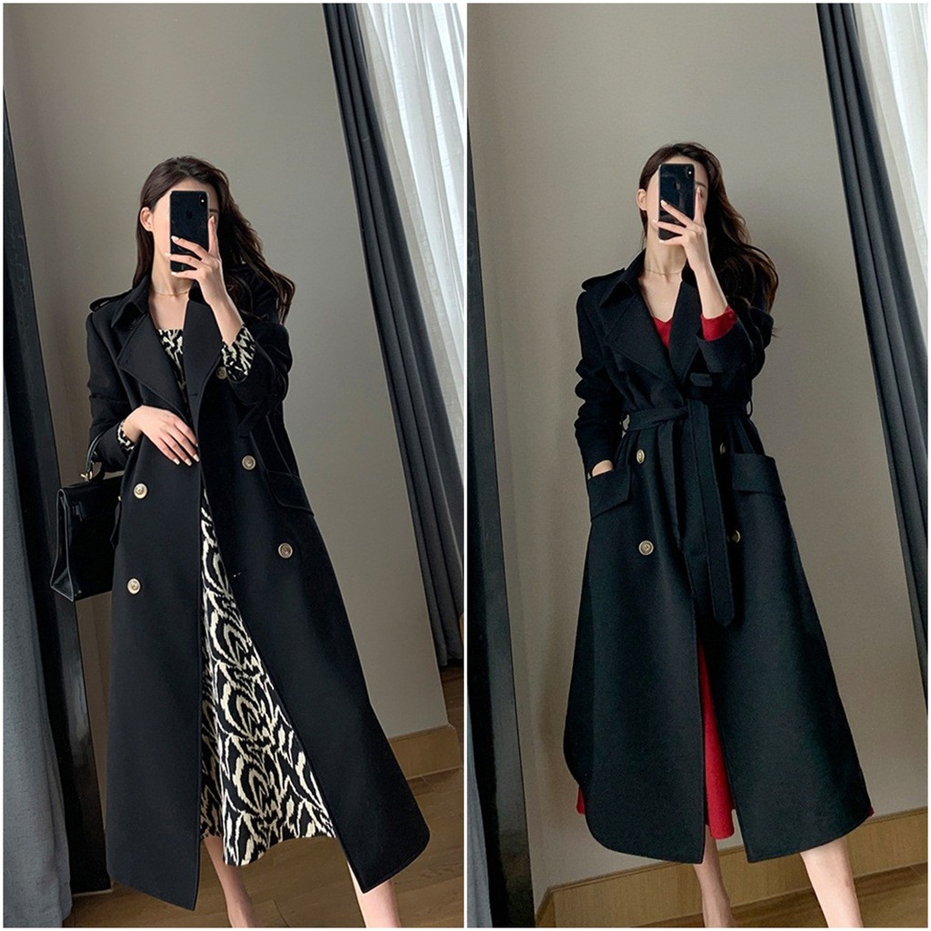 Áo măng tô nữ dáng dài cao cấp Áo mangto khoác thời trang thu đông Hàn Quốc thanh Trench coat kèm đai | BigBuy360 - bigbuy360.vn