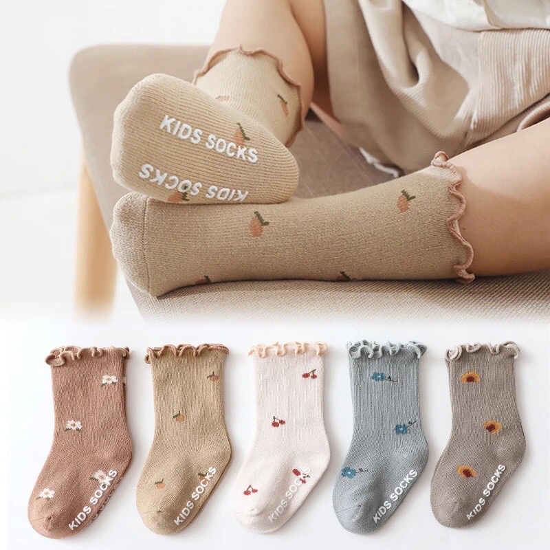 Tất chống trượt NEMO BABY họa tiết hoa nhí ngọt ngào dành cho bé gái 0-5 tuổi