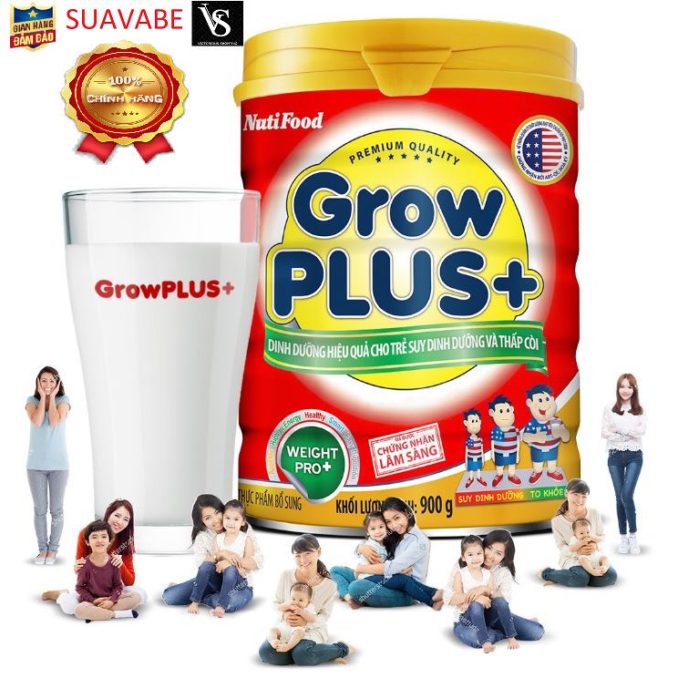 Sữa Bột Grow+ Plus Đỏ - Suy Dinh Dưỡng Lon 900g/1,5kg