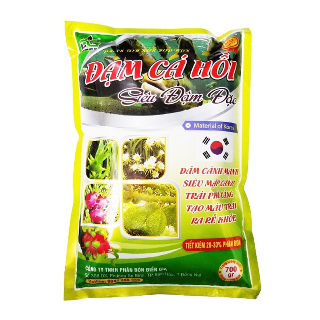 Phân bón tổng hợp ĐẠM CÁ HỒI HÀN QUỐC đậm đặc gói 700gr