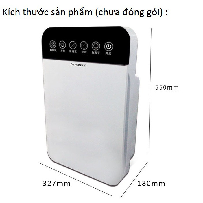 Máy lọc không khí Avros HR-885 công nghệ lọc mới nhất hiện nay, đầy đủ phụ kiện theo kèm, bảo hành 2 năm