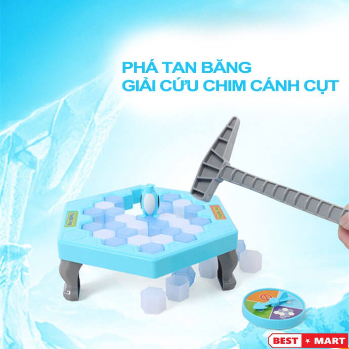 Bộ trò chơi đập băng bẫy chim cánh cụt Penguin Trap, trò chơi vui nhộn an toàn cho bé và gia đình