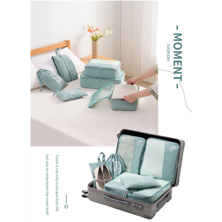 Set 6 Túi Đựng Đồ Đa Năng Có Khóa Kéo Tiện Dụng