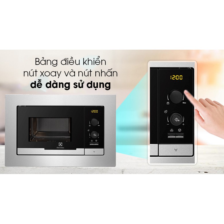 Lò Vi Sóng Âm Tủ Electrolux EMS2085X (20L) - Hàng Chính Hãng