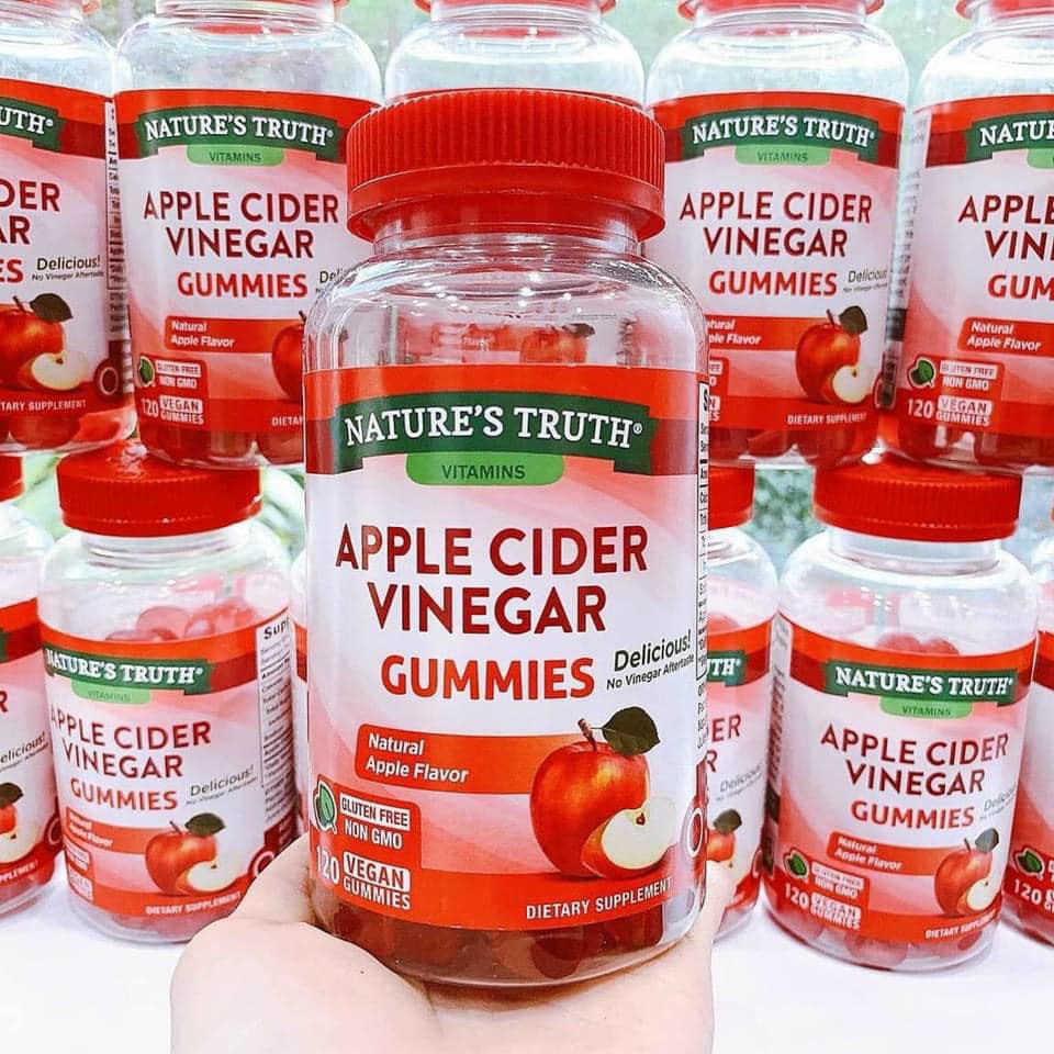 Kẹo dẻo giấm táo Apple Cinder Vinegar - Giúp giảm cân, đẹp da, detox cơ thể nhanh chóng an toàn hiệu quả