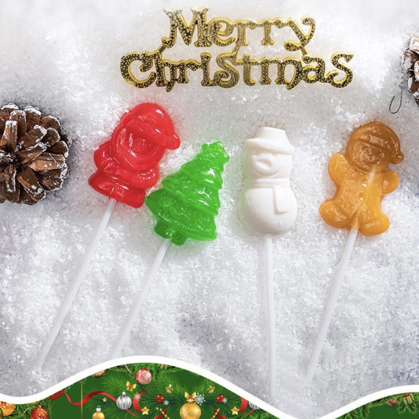 [Hộp 30 cái] Kẹo mút Noel Giáng Sinh Merry Christmas BBW, kẹo lollipop (ông già noel, cây thông, người tuyết, người gỗ)