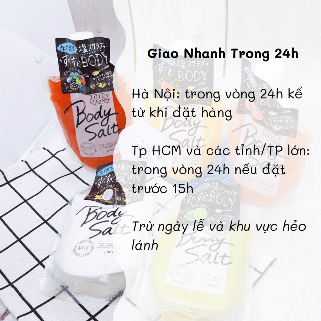 Muối tẩy tế bào chết toàn thân Utena Body Salt Juicy Cleanse Nhật Bản (300g) | BigBuy360 - bigbuy360.vn