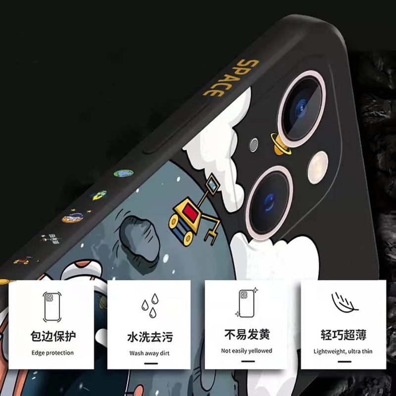 Ốp Điện Thoại Hình Phi Hành Gia Cho iPhone 11 Pro MAX 12 Pro MAX 13 Pro MAX X XS MAX XR 6 6s 7 plus 8plus Se2
