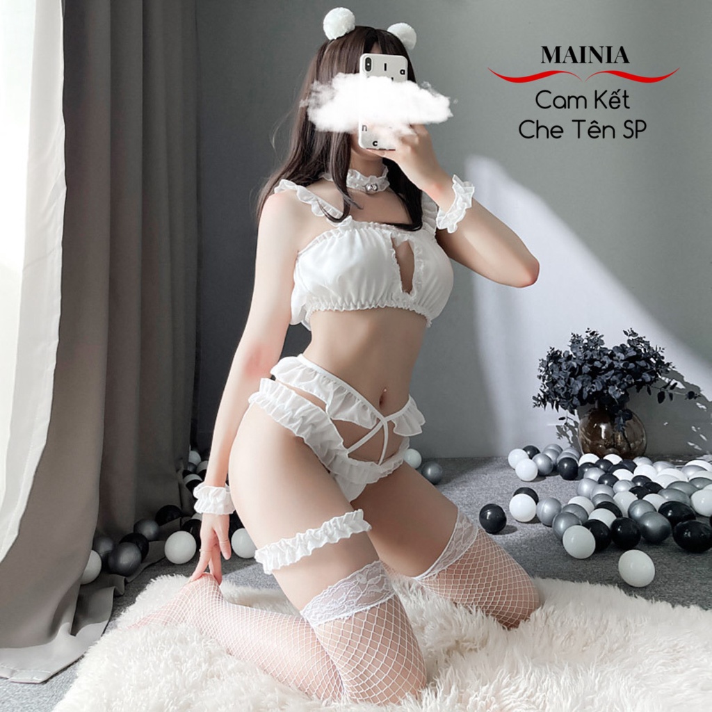 [Siêu Xinh] Bộ Cosplay Cô Mèo Hoang Gợi Cảm -  Chất Liệu Cao Cấp Kèm Vòng Cổ Chuông Mainia Shop