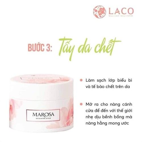 Tẩy tế bào chết Laco Marosa - Tẩy da chết mặt và môi từ nguyên liệu organic hiệu quả