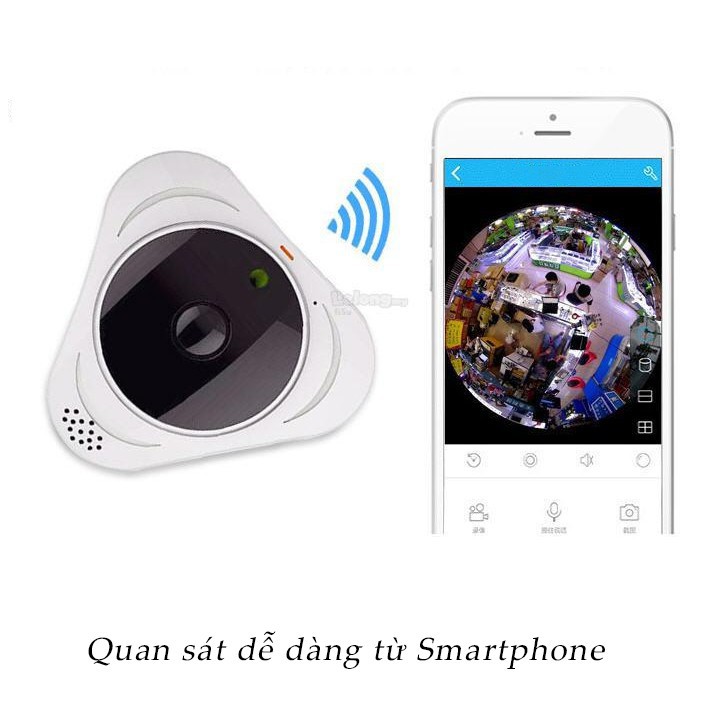 Camera VR mini 360 độ HD 960P công nghệ VR quan sát rộng - dùng ứng dụng Yoosee (có hồng ngoại)