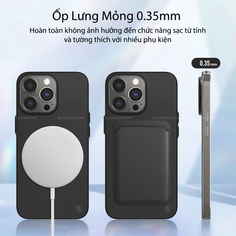 Ốp Siêu Mỏng Cao Cấp Chất Liệu PP Lưng Mờ Nhám Chống Vân Tay Cho Điện Thoại IP11/12/13/14 Switcheasy Slim Njoyshop