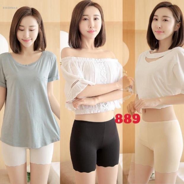 Quần chip đùi mặc chống lộ chất thun tăm mát lạnh siêu co giãn và cần thiết cho phái đẹp thời trang Banamo Fashion 641