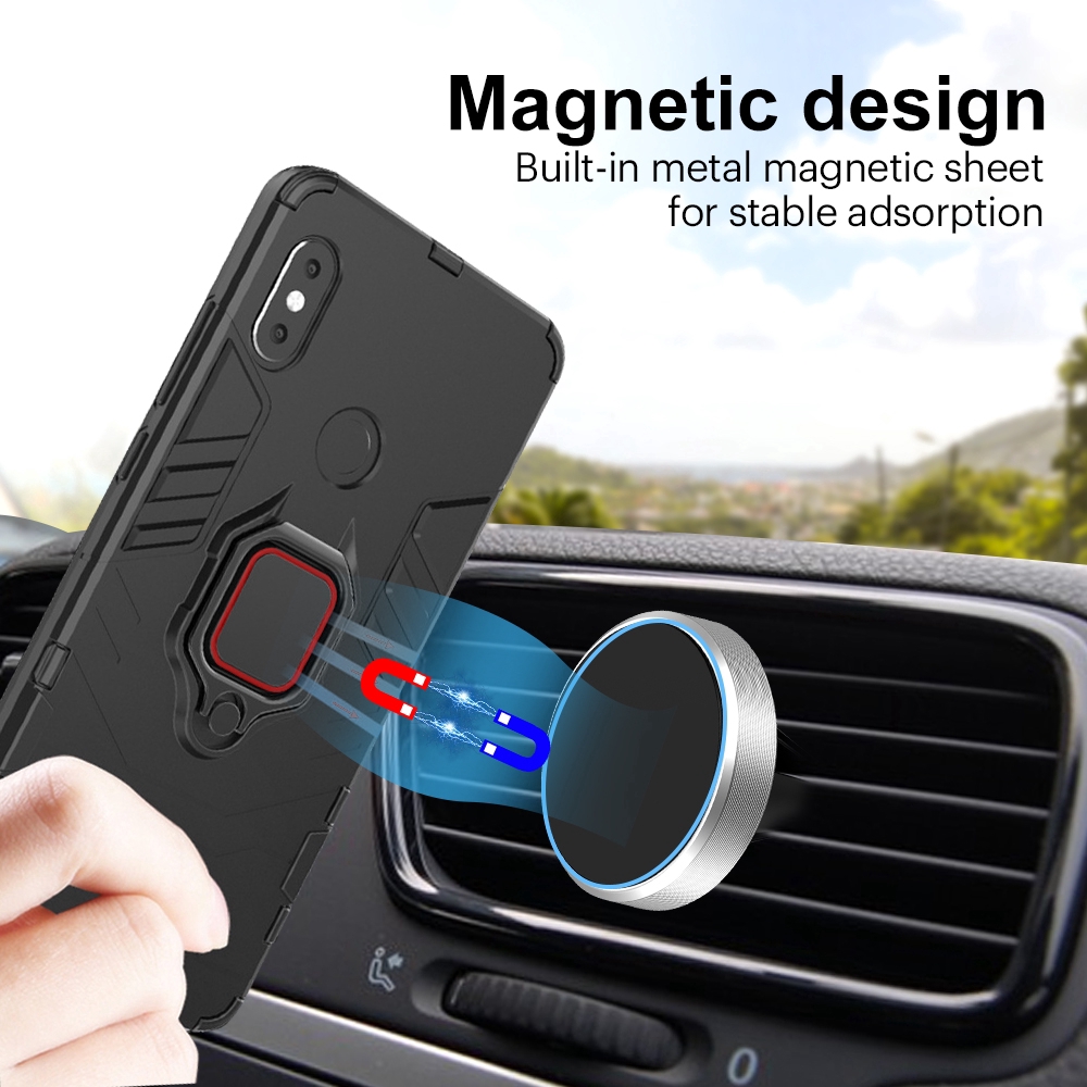Ốp điện thoại cứng bảo vệ 2 trong 1 cao cấp cho Xiaomi Mi 8 Pro Mi 8 SE