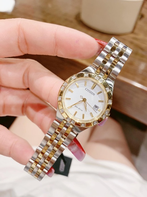 Đồng hồ nữ Citizen EW2334-51A 27mm máy Eco - Drive năng lượng mặt trời