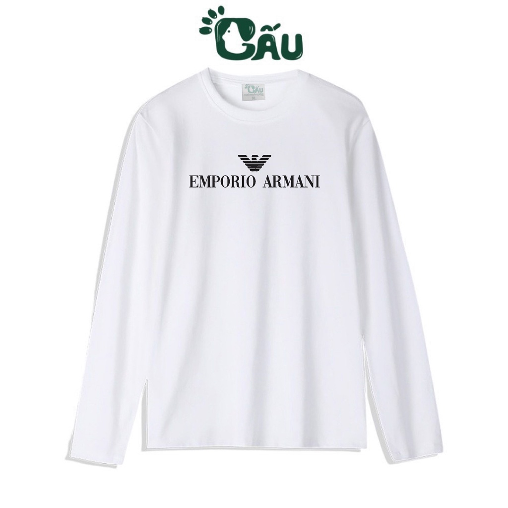 Áo thun tay dài Men194 vải coton dày dặn, mềm mịn, co dãn - form regular - TD EMPORIO ARMANI