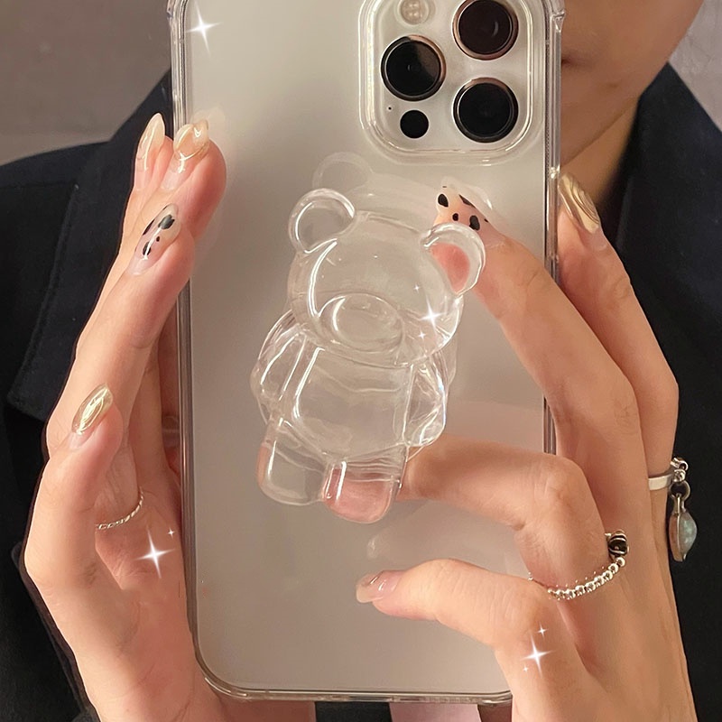 Ốp Điện Thoại Silicon Mềm Họa Tiết Gấu Hoạt Hình Cho iPhone 11 12 13 14 Pro XS Max X XR SE 7 8 Plus
