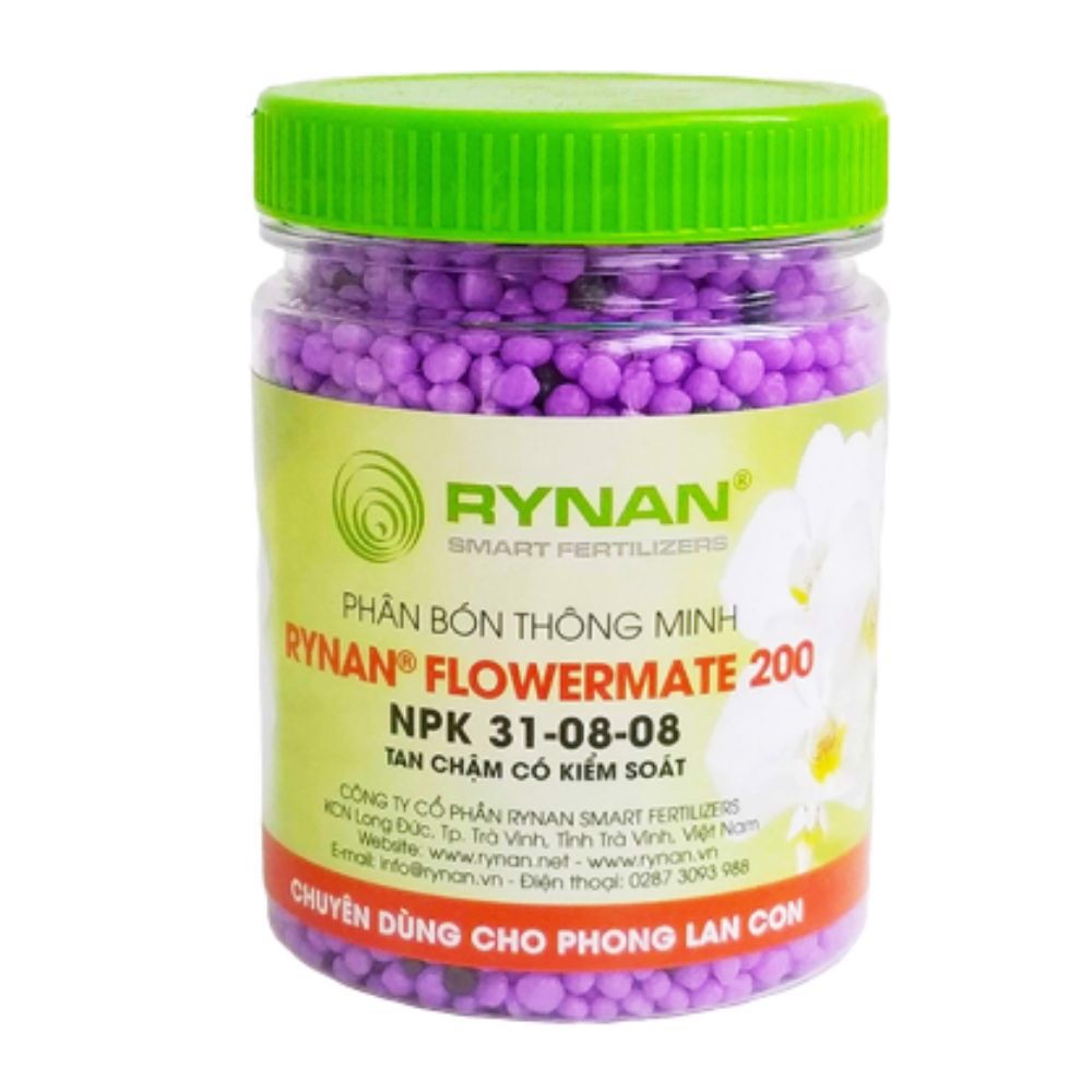 Phân tan chậm Rynan dùng cho hoa lan con, lan mới trồng NPK 31-8-8 150g