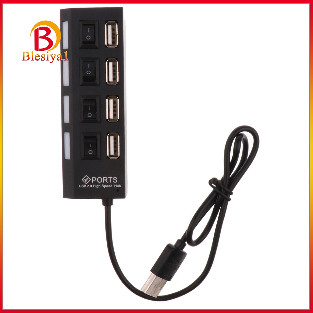 Bộ Chia 4 Cổng Usb 2.0 Tốc Độ 480mbps Cho Pc Laptop Có Công Tắc On / Off