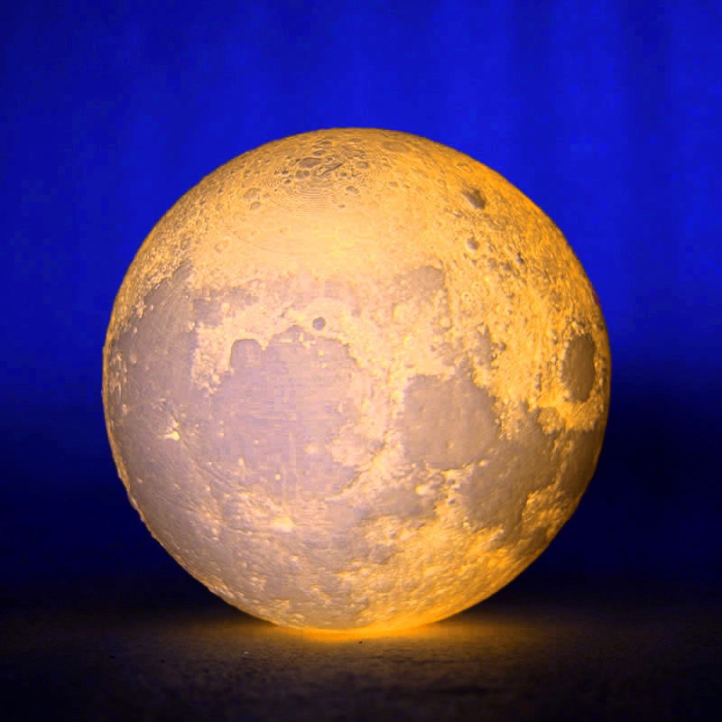 Đèn ngủ hình mặt trăng 3D có thể đổi màu