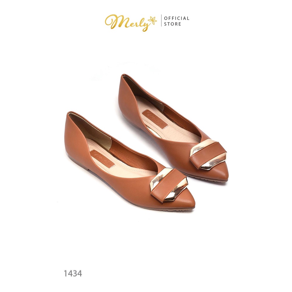 Giày Búp Bê Mũi Nhọn Merly 1434 Giày Big Size Nữ