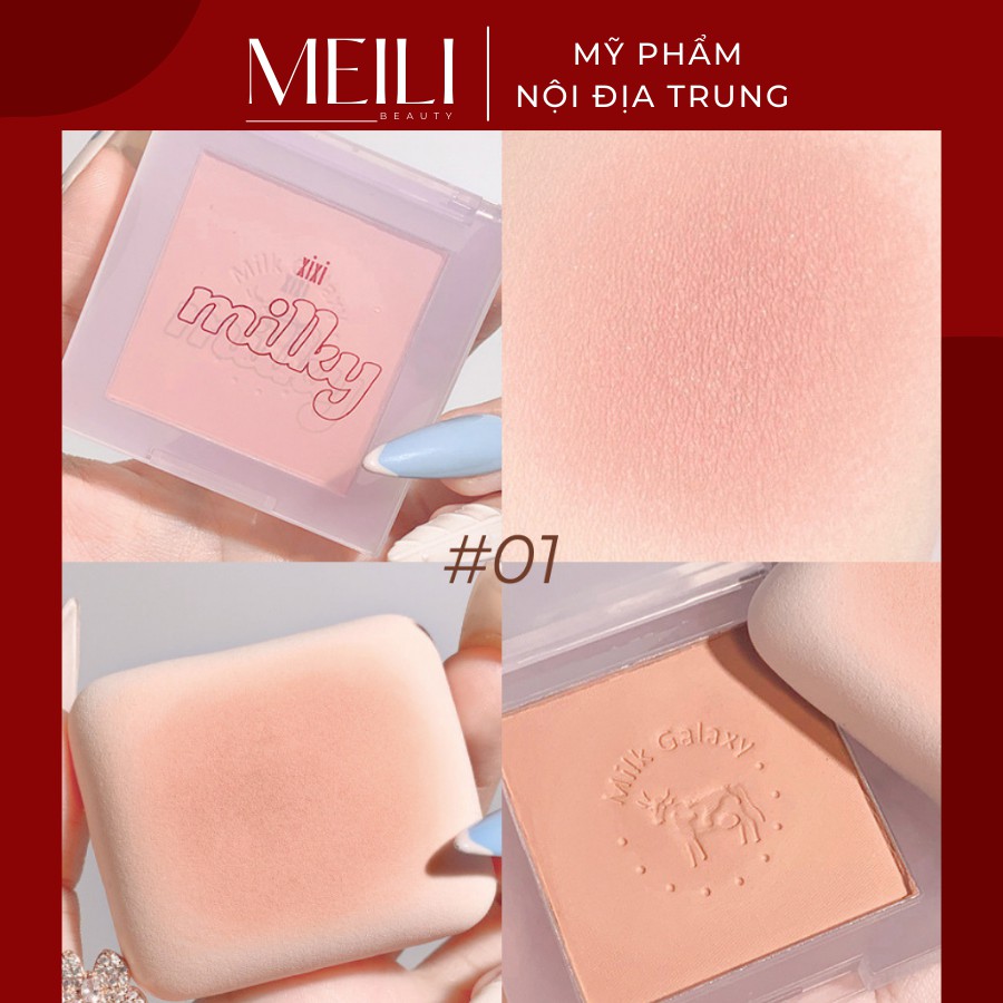 Phấn Má Hồng Dạng Nén Milky Mịn Nhẹ Tự Nhiên Lên Màu Chuẩn Giữ Màu Lâu Trôi - Meili Beauty