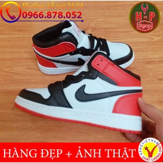 ⚡[SALE] Giày Nike Jordan 1 trắng đỏ đen cao cổ