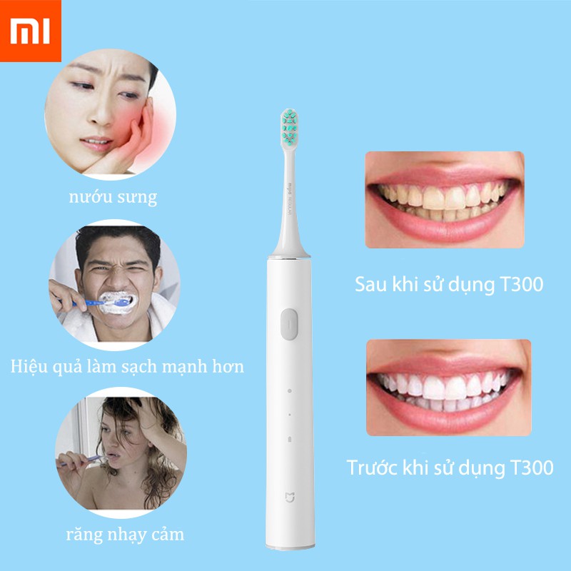 Bàn chải điện Xiaomi T300 IPX7 không thấm nước Bàn Chải Đánh Răng