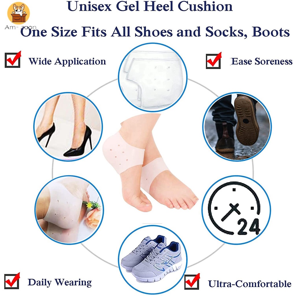 Miếng Silicone Lót Gót Chân Chống Nứt Nẻ Có Thể Tái Sử Dụng