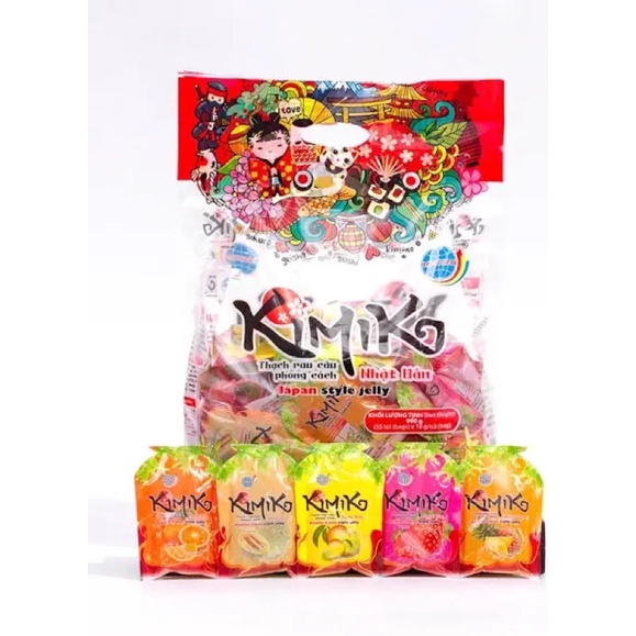 Kẹo thạch zaizai - thạch túi Kimiko Long Hải 450g