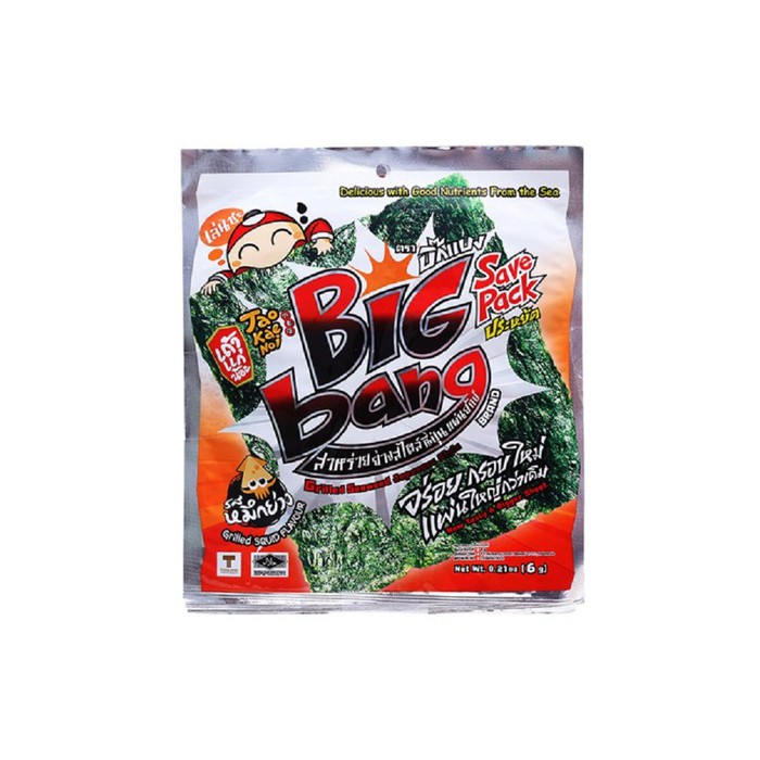 Sỉ :36 gói _Rong Biển Thái TaoKeaNoi BIG BANG VỊ Mực Cay 6G