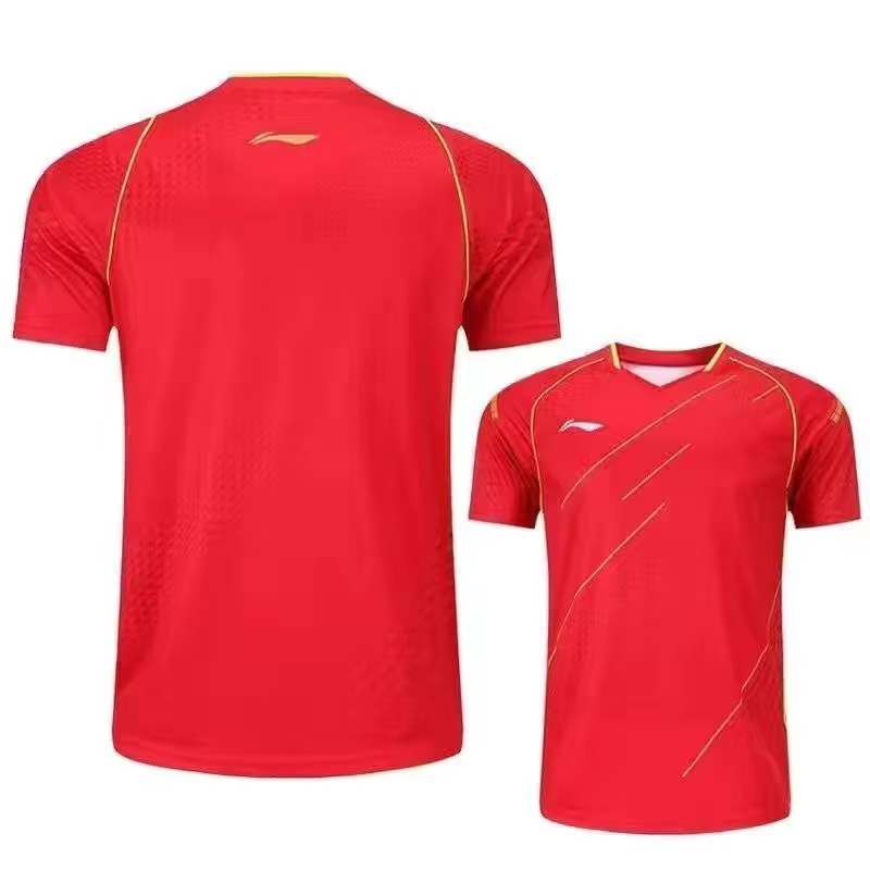 Li Ning Áo Thể Thao Bóng Bàn Tay Ngắn Đội Tuyển Quốc Gia Mới Mau Khô