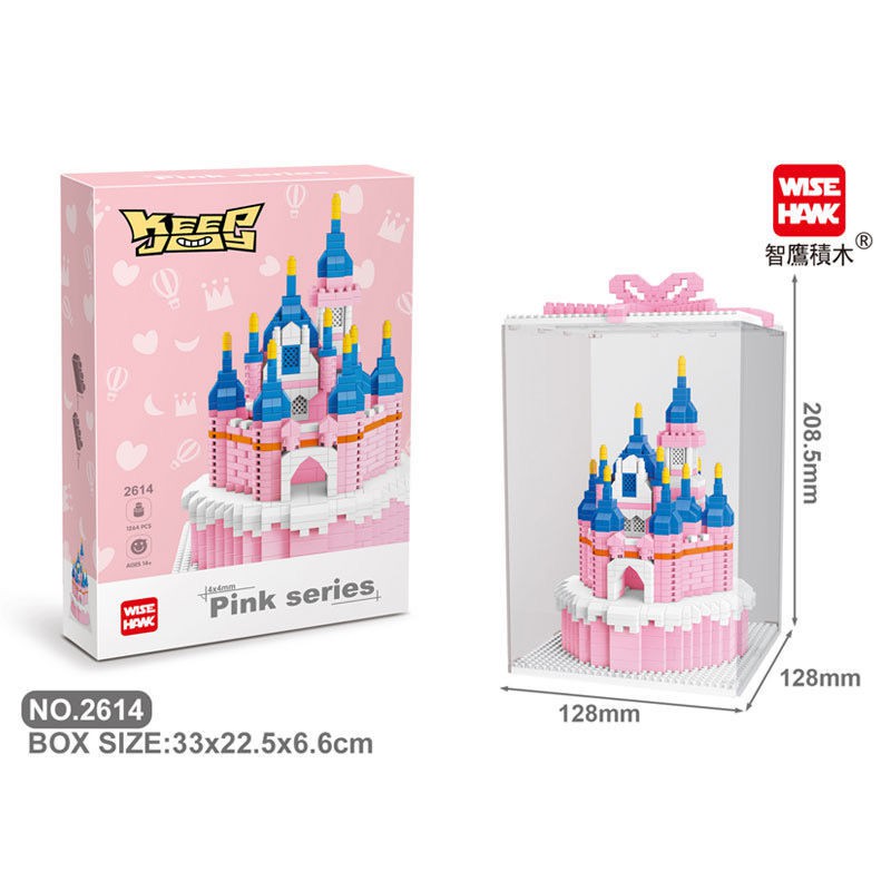 Tương thích với Lego Pink Swan Lake Castle Khối xây dựng hạt nhỏ dành cho người lớn đồ chơi giáo dục có độ khó cao được