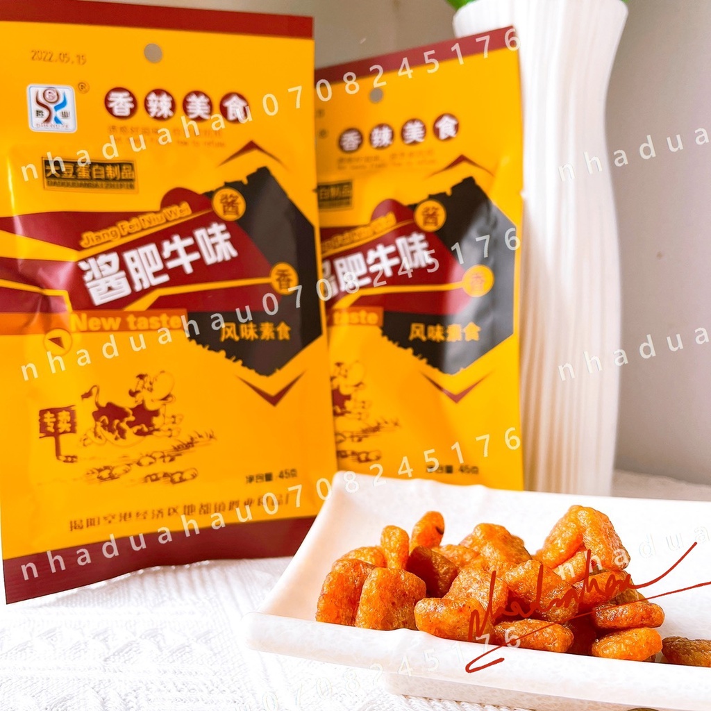 Lẻ 1 gói ăn vặt hổ chay vị cay Hongkong gói 45gam