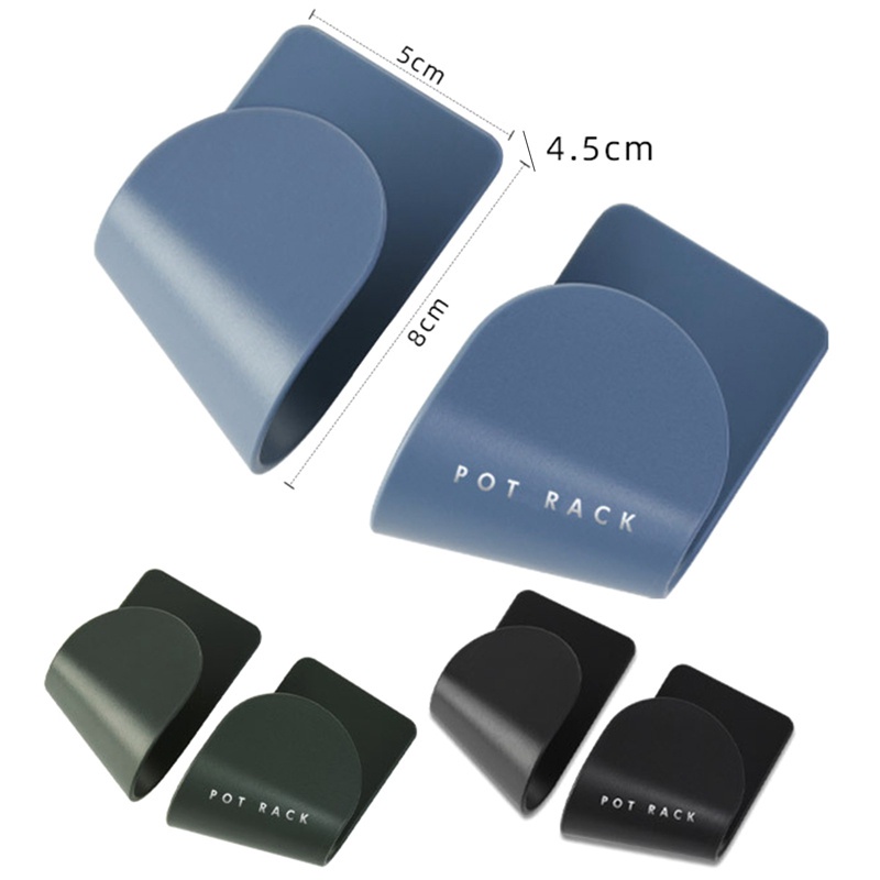Set 2 Giá Đỡ Nắp Nồi Gắn Tường Tự Dính Tiện Dụng