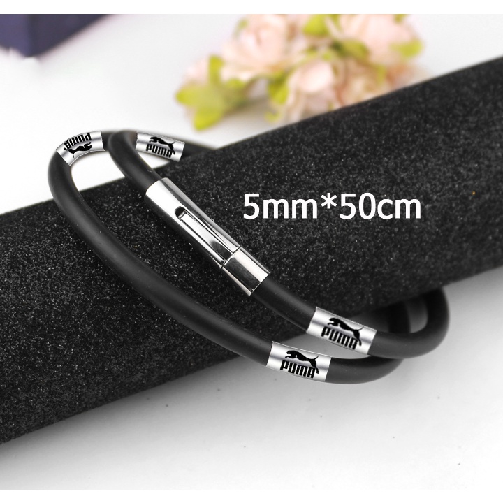 Dây chuyền cao su 5ly khó gài vip bọc khoen inox khắc P siêu đẹp, đem lại đẳng cấp, phong độ cho người đeo