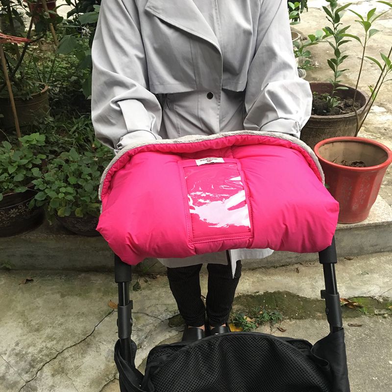 Găng Tay Cotton Dày Dặn Giữ Ấm Chống Đóng Băng Gắn Xe Đẩy Em Bé