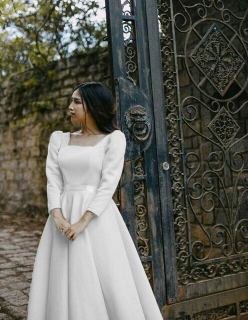 ( ẢNH VÀ VIDEO THẬT 1000%) đầm xoè phồng tay đính ngọc