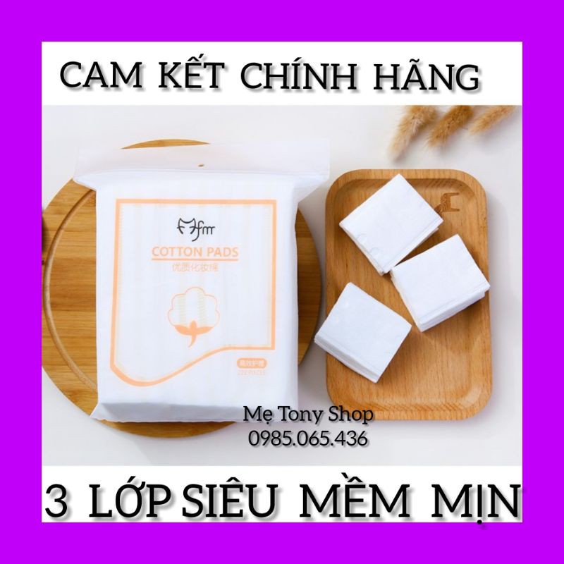 [222 Miếng Siêu Mềm Mịn] Bông Tẩy Trang Cotton Pads 3 Lớp (Cam Kết Chính Hãng)