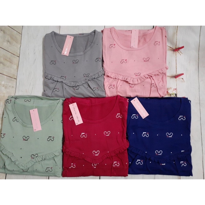 Bộ đồ bà bầu và sau sinh dài tay thu đông Cotton có kéo khoá cho con bú đẹp giá rẻ BD018